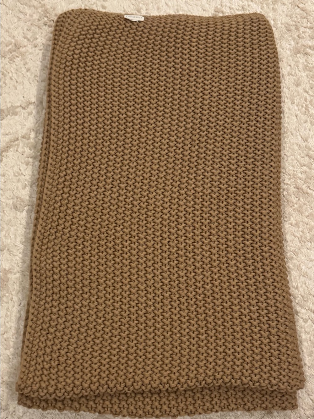 Casaluna Chunky Knit Blanket in Brown